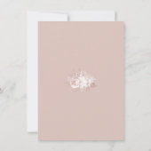Invitation Dusty Rose Blanc Lush Floral Navy Blue Réception (Dos)