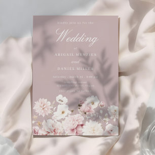 Invitation Dusty Rose & Blush Garden Floral Mariage