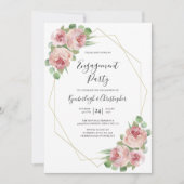 Invitation Dusty rose Boho Floral (Devant)
