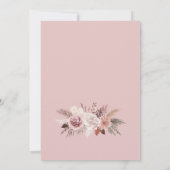 Invitation Dusty Rose Boho Floral Pampas Grass Baby Sprinky (Dos)