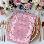 Invitation Dusty Rose Botanical Floral Mariage