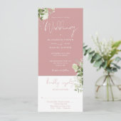Invitation Dusty Rose Botanical Floral tout en un (Debout devant)