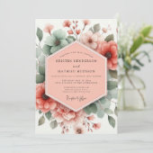 Invitation Dusty Rose Botanical Romance Wedding (Debout devant)