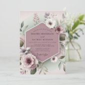Invitation Dusty Rose Botanical Whimsy Wedding (Debout devant)