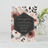 Invitation Dusty Rose Botanical Whimsy Wedding (Debout devant)