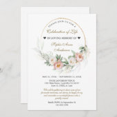 Invitation Dusty Rose Célébration de la vie funéraire Memoria (Devant / Derrière)