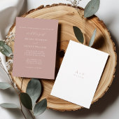 Invitation Dusty rose classique Mariage minimal