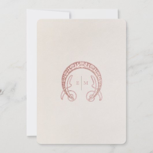 Invitation Dusty Rose Daisies Enregistrer Date Art Nouveau Mu (Dos)