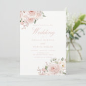 Invitation Dusty Rose Divine Blush Wedding  (Debout devant)