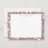 Invitation Dusty Rose Easter Egg Frame Note Card (Devant)