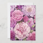 Invitation Dusty Rose et Mauve Floral Mariage (Dos)