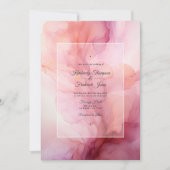 Invitation Dusty Rose et Mauve Ink Mariage (Devant)