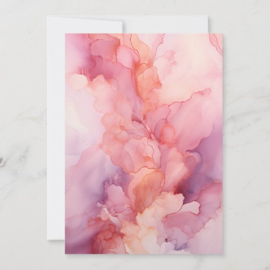 Invitation Dusty Rose et Mauve Ink Mariage (Dos)