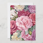 Invitation Dusty Rose et Sage Floral Mariage (Dos)