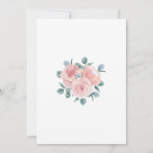 Invitation Dusty Rose Eucalyptus Élégante Fête des mariées fl (Dos)