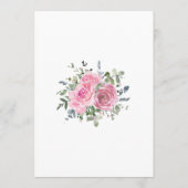 Invitation Dusty rose Eucalyptus Fête des mariées botanique (Dos)