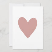 Invitation Dusty Rose / Fête des mariées cardiaque Rose (Dos)