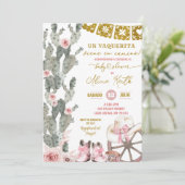 Invitation Dusty rose fille espagnole Baby shower fille espag (Debout devant)