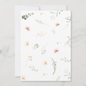 Invitation Dusty rose Floral Baby shower de verdure (Dos)