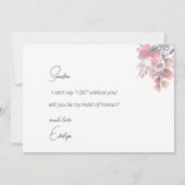 Invitation Dusty Rose Floral be bridesmaid proposition (Dos)