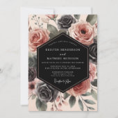 Invitation Dusty Rose Floral Opulent Wedding (Devant)