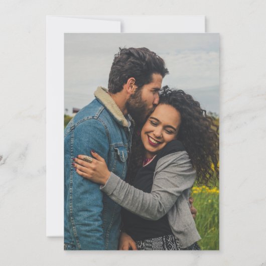 Invitation Dusty Rose Floral Photo Engagement (Dos)