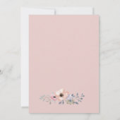 Invitation Dusty Rose Florals Mariage (Dos)