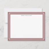 Invitation Dusty Rose Frame Note Card (Devant)