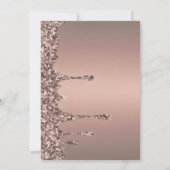 Invitation Dusty Rose Gold 90e 90e Drip Elegant Anniversaire (Dos)