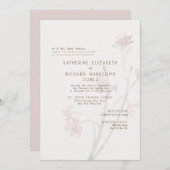 Invitation Dusty Rose Gold Texte 2 Venue Mariage (Devant / Derrière)