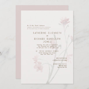 Invitation Dusty Rose Gold Texte 2 Venue Mariage