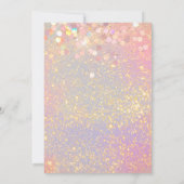 Invitation Dusty Rose Holographic Parties scintillant Mariage (Dos)