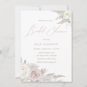 Invitation Dusty Rose & Ivory Elegant Fête des mariées (Devant)