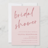 Invitation Dusty rose mauve & Blush Fête des mariées moderne (Devant)