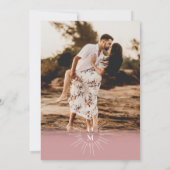 Invitation Dusty rose mi-siècle les années 70 Monogramme Mari (Dos)