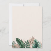 Invitation Dusty rose moderne Mariage d'aquarelle tropicale (Dos)