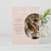 Invitation Dusty Rose Nous faisons minimaliste Mariage photo (Debout devant)