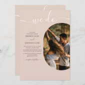 Invitation Dusty Rose Nous faisons minimaliste Mariage photo (Devant / Derrière)