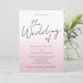 Invitation Dusty Rose Photo Code QR (Debout devant)