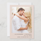 Invitation Dusty rose photo Floral Eucalyptus Mariage (Dos)