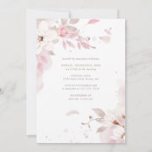 Invitation Dusty Rose rose Aquarelle Floral Bridal Brunch (Dos)