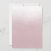 Invitation Dusty Rose rose Blush femmes 80e fête d'anniversai (Dos)