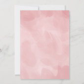 Invitation Dusty Rose Rose couleur thème avec Mariage Swans (Dos)