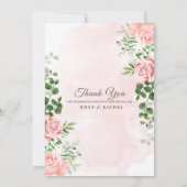 Invitation Dusty Rose rose et or Floral Mariage I (Dos)