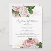 Invitation Dusty Rose rose floral blanc (Devant)