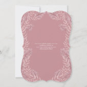 Invitation Dusty Rose rose Mariage Vintage Botanique (Dos)