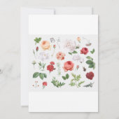 Invitation Dusty Rose rose Mauve or vert Mariage floral (Dos)