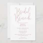 Invitation Dusty Rose rose moderne Script Bridal Bunch Douche (Devant)