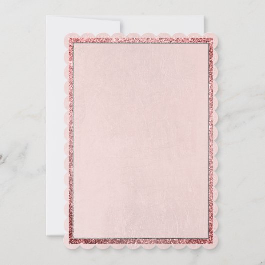 Invitation Dusty rose rose or argent parties scintillant Swee (Dos)