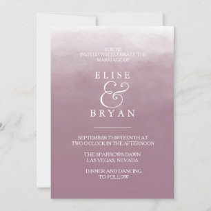 Invitation Dusty Rose Rose Simple Moderne Mariage élégant